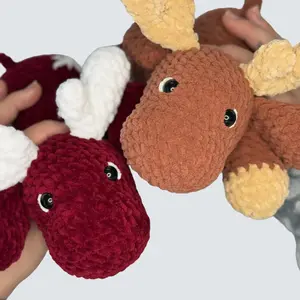 Handmade Moose Plushy | Crochet Moose Amigurumi | Holiday Moose | Cute Moose Gifts | Nursery Forest Decor | Stuffed Animal Lovey | Christmas
