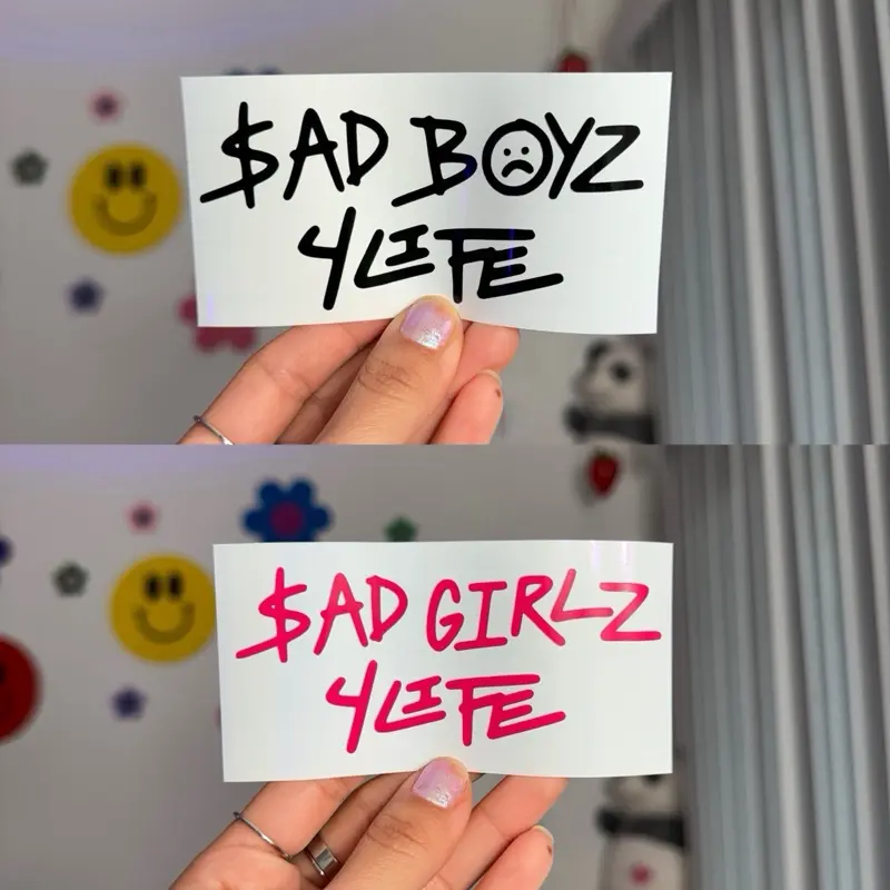 Sad Girlz Sad Boyz Vinyl Decal for Car Laptop Window Bumper Sticker Fun Cute Truck Car Bumper Sticker Window Decal