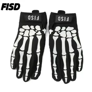 World's First! Glow-in-the-Dark Skull Gloves - Light Up the Night, Steal the Spotlight! Ideal For: American Football Players / Baseball Enthusiasts / Frisbee Players / Cycling Enthusiasts / Off-Road Adventurers / Motorcyclists / Outdoor Sports Lovers /