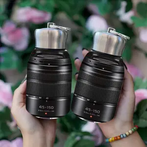 1pc 10.5oz stainless steel Glass Cup - Double-wall vacuum insulated cup, anti-overflow lid, hot/cold drink cup, Insulated mug, gym, camping, office, travel - reusable water bottle, outdoor drink, durable structure