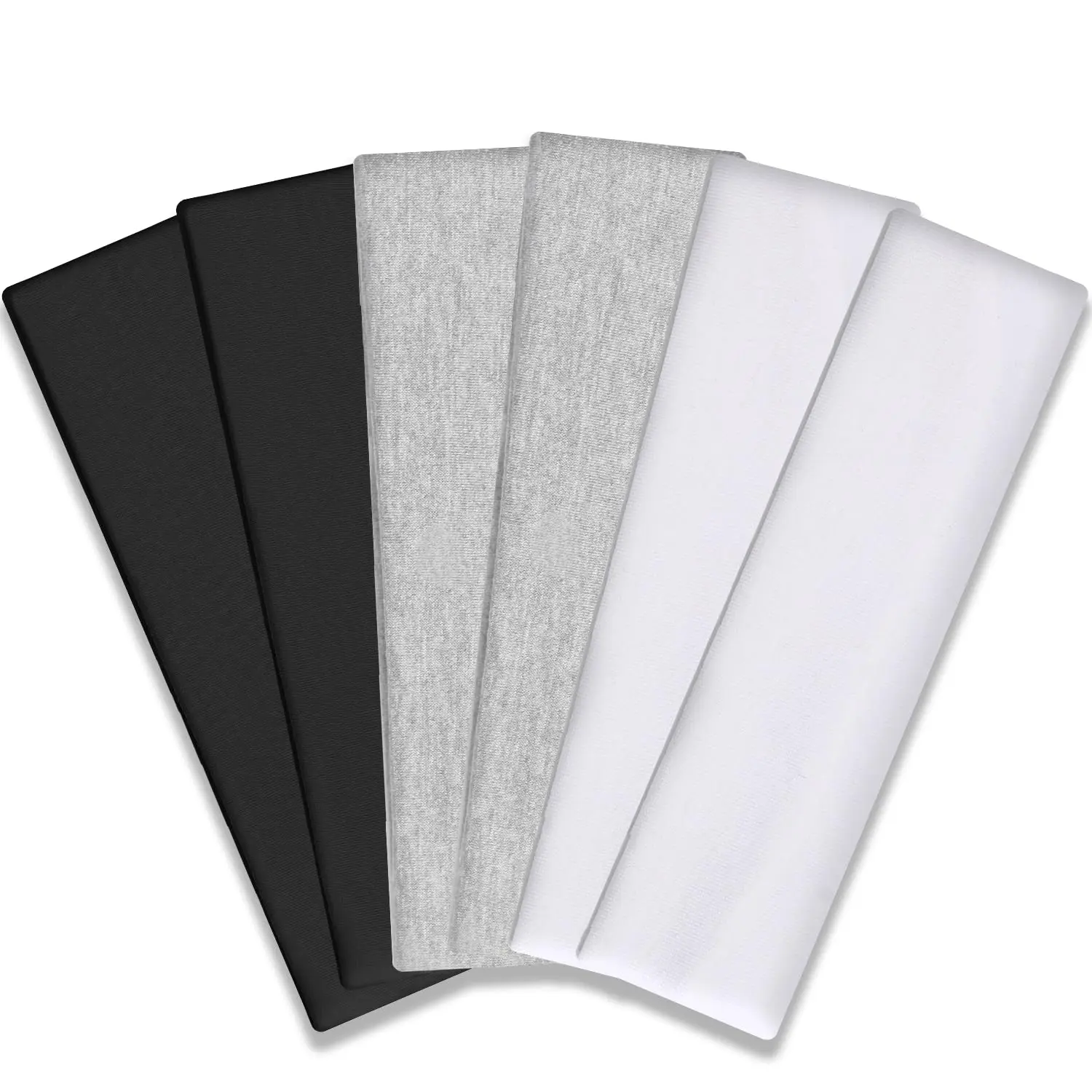 6 Pack Women's Workout Headbands, Wide 2.36" Soft Stretchy Polyester, Non-Slip Breathable Fabric for Yoga & Running, Fits Almost All Sizes, Hiking, Valentine's Day, Mother's Day, Birthdays, Anniversaries, Gym Wrap Headband, Athletic Headbands