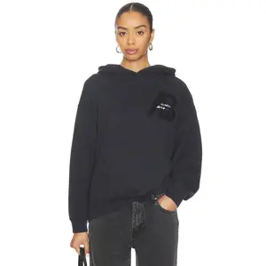 ANINE BING Jaci Hoodie Letterman in Vintage Black