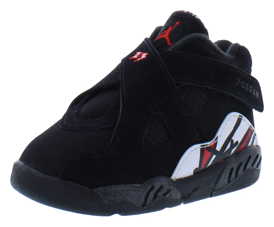Nike Jordan 8 Retro Infant-Toddler Shoes, Toddler Walking Sneakers, Walking Shoes, 2-3 Years, Retro Look
