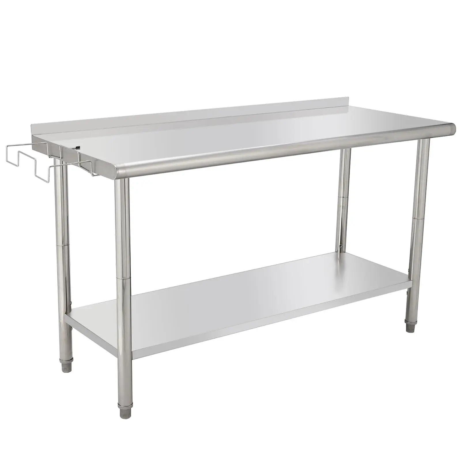 Garvee 60"X24"x35" NSF Stainless Steel Work Table, Heavy Duty Prep Table with Adjustable Undershelf, Commercial Metal Table for Kitchen, Restaurant, Home, Hotel, Workstation