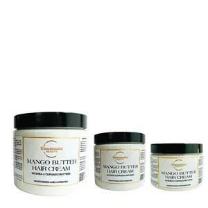 Mango, Shea, and Cupuacu Butter Hair Cream Hydrating and Moisturizing haircare - for the perfect Curls, Twists, Afros, and Wash and Go's and Coils.