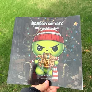MS.MOODY GOT COZY: BOLD & EASY COLORING BOOK ALL AGES Cozy Christmas Fun with Ms. Moody & Her Puppy Festive Winter Scenes for Kids Teens & Adults