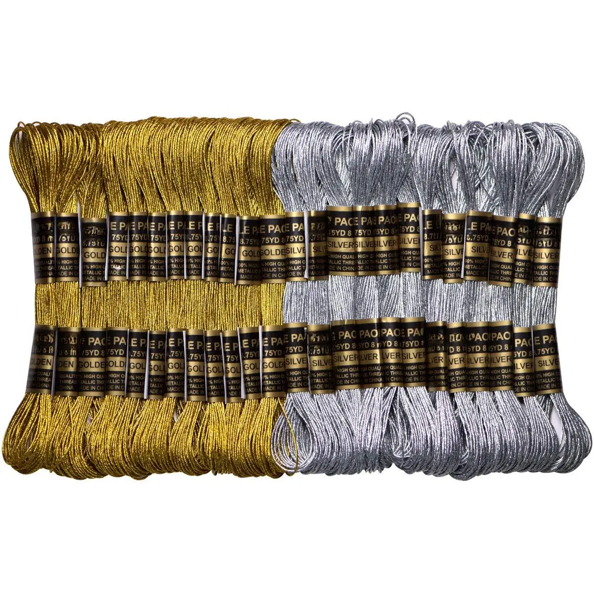 24 Skeins Metallic Embroidery Thread -cross Threads - Friendship Bracelets String Crafts Floss And Sliver