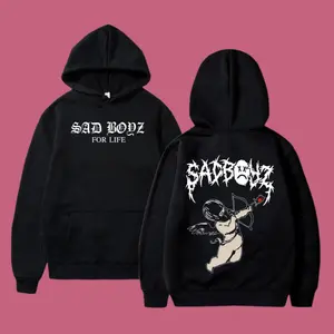 Junior H Sad Boyz For Life Vintage Cupid Angel Hoodie, Sweatshirt, T-Shirt, Regional Mexican Music Merch, Unisex Fan Gift