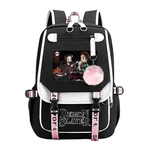 Demon Slayer Trendy Youth Backpack – Travel & School Bag,Laptop Backpack  Perfect for Commuting, Camping & Daily Use, Durable Large-Capacity Design, Best Gift for Boys & Girls 11.4''*18.1''