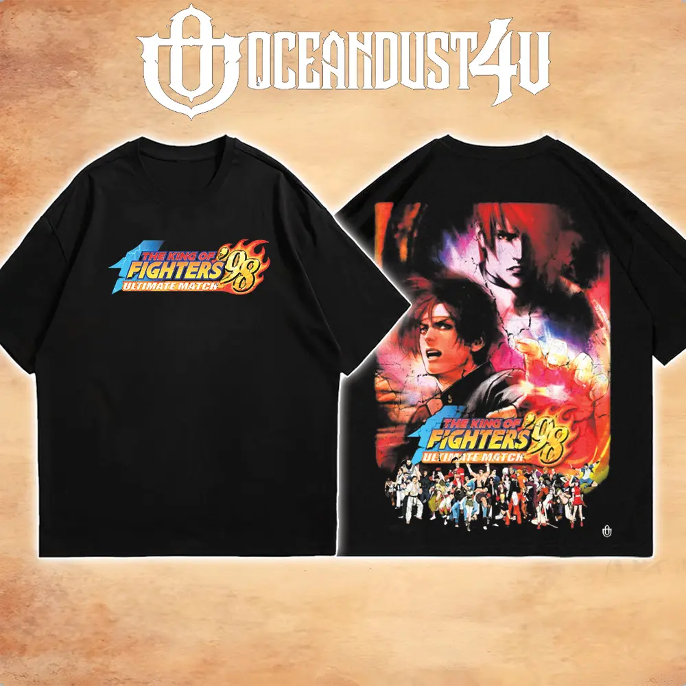 OceanMOB4U The King of Fighters ’98 Ultimate Match Gildan Unisex T-Shirt, KOF 98 Fighting Game Graphic Tee, Retro Arcade Gaming Shirt, Classic SNK Fighter T-Shirt, Gamer Gift