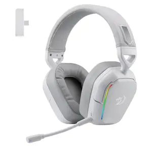 Redragon H868 3-Mode Wireless RGB 7.1 Surround Sound Noise-Canceling Microphone Gaming Headset Over-Ear Headphones with 40mm Audio Drivers and 3 EQ Modes for Enhanced Gaming Experience
