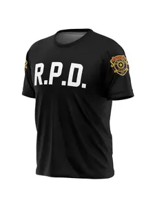 Resident Evil: Police Station 3D Print Sports Quick-dry Breathable Men Women T-shirt Game Cosplay Parent-child Short Sleeve Top