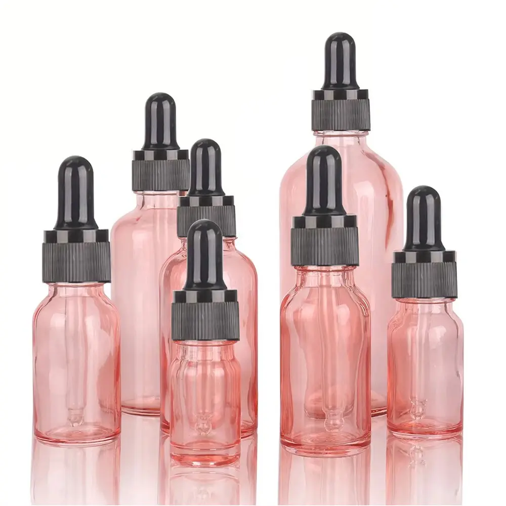 Glass Dropper Bottles 2pc-18pc, 5ML-30ML Multiple Sizes, Portable Perfume Refill Bottle/oil Dispenser, Reusable Refillable Design Travel Containers, Essential Travel Kit, Versatile Dispenser Bottle, Storage Bottles With Lids