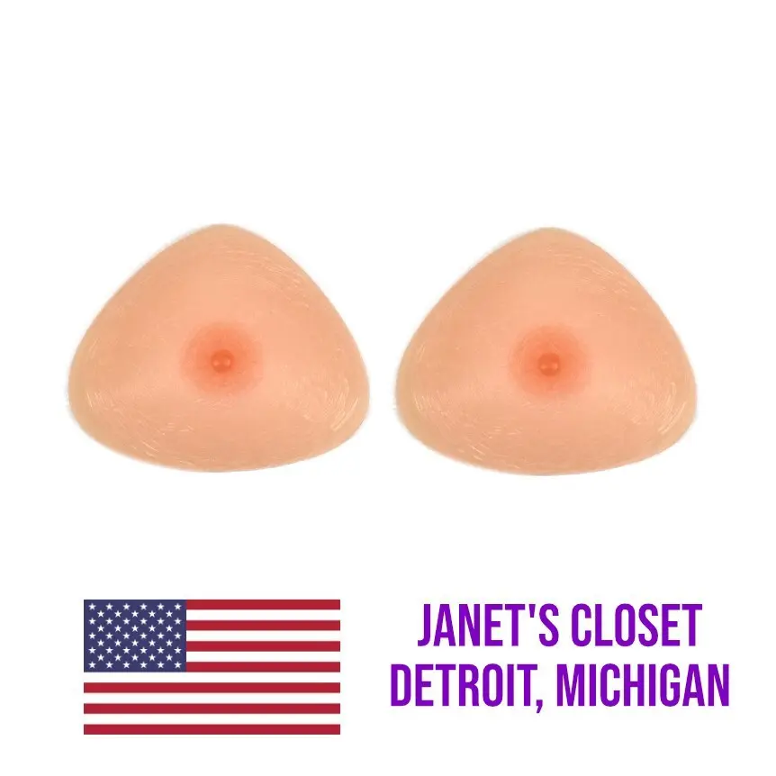 36DD/38D/40C Pair Silicone Breast Forms Boobs Triangle Tatas Trans Crossdresser