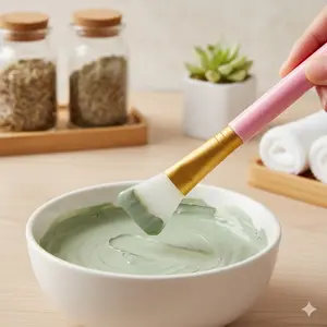 DIY Silicone Mask Brush: Mix, Apply & Cleanse. Pore Cleaning, Blackhead Removal, Makeup & Skincare Tool. Gentle Silicone Bristles for Even Blending, Deep Cleansing & Makeup Removal. Daily Skincare Essential for Homemade Masks & Face Care.