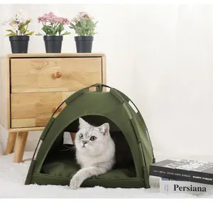 Summer Cooling Pet Tent - Foldable, Breathable Outdoor Pet Bed in Minimalist Design Minimalist Cat Tree with Condo and Toys box litter