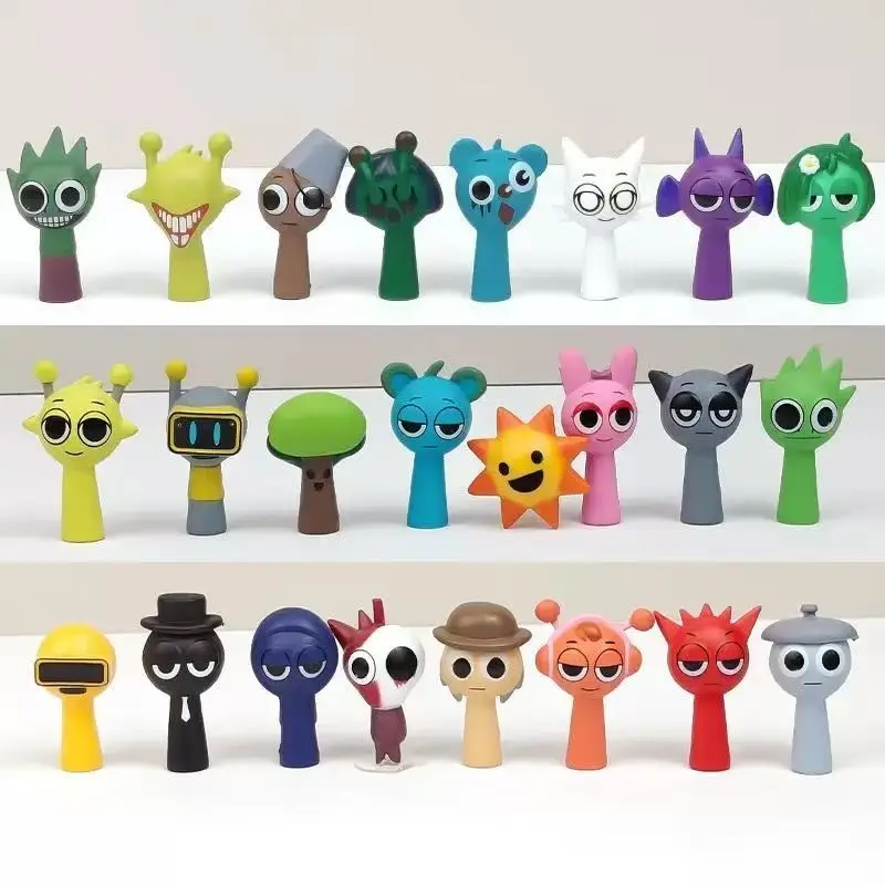 24 Pcs Set Rhythm Box Handmade Sprunku Music Boxes, Collectible Model Figures, Playful Toys, Gift Ideas, Unique Accessories