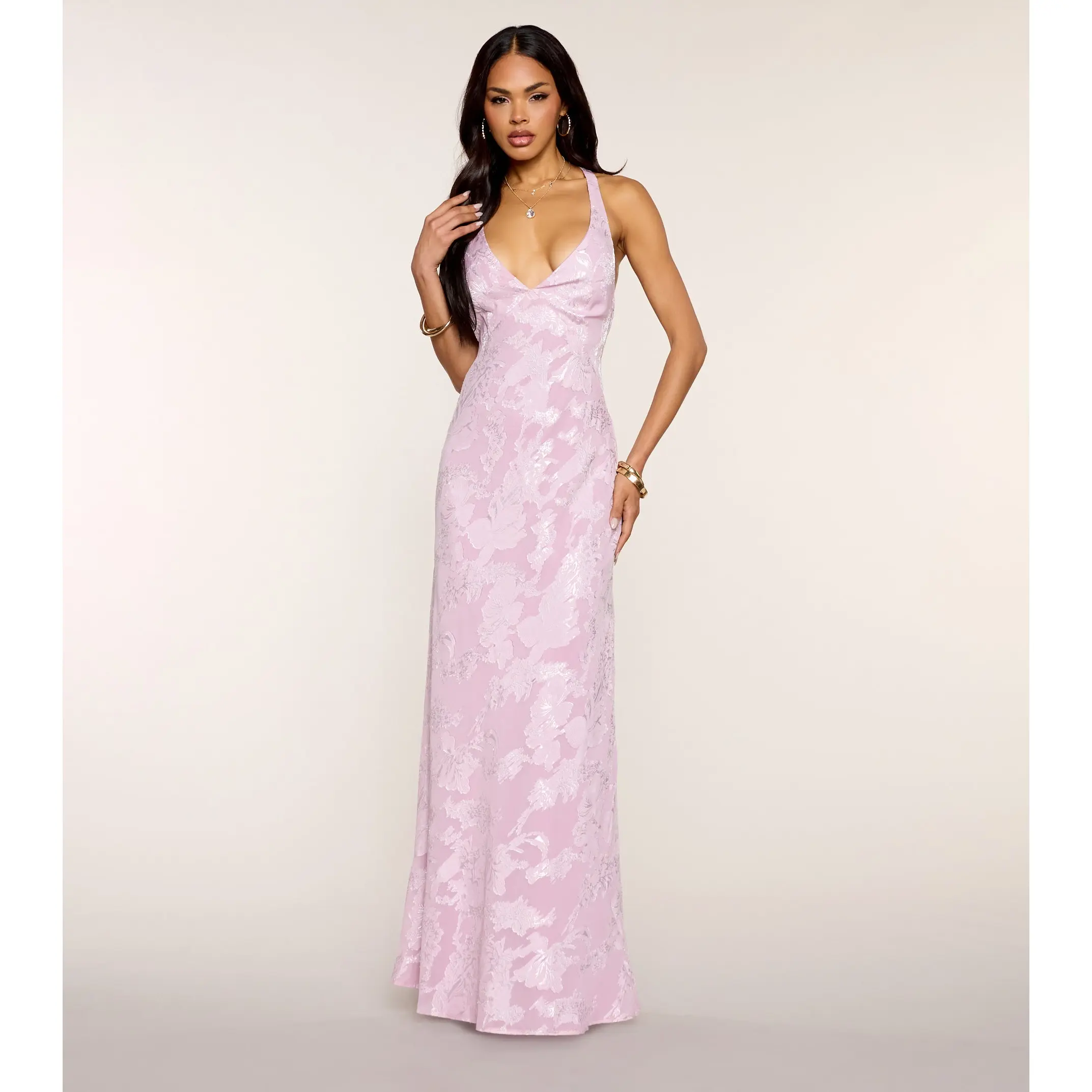 Jacqueline Open Back A-Line Formal Dress