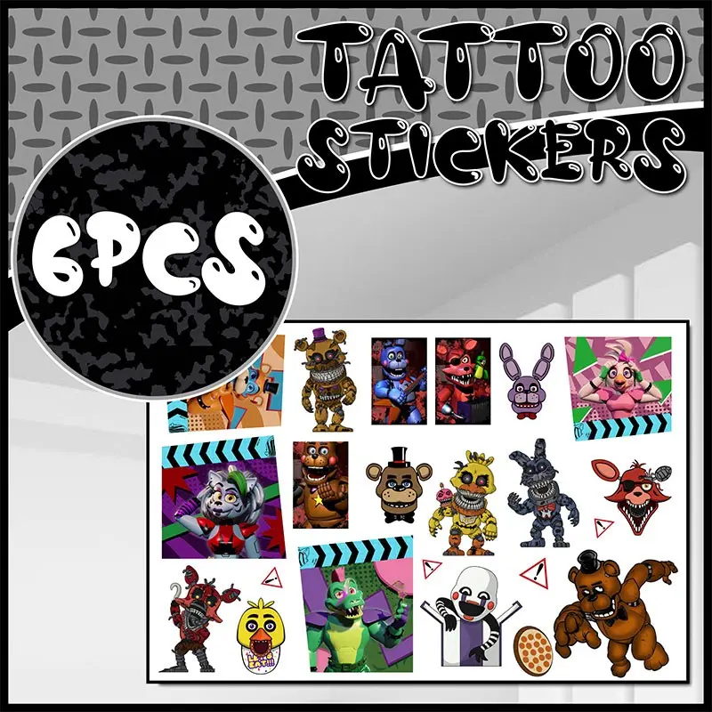 Fnaf Themed Party Favor Boxes with Stickers, 10 Goodie Boxes + 6 Sticker Sheets, Perfect for Fnaf Parties, Fun Party Supplies, Gift Packs
