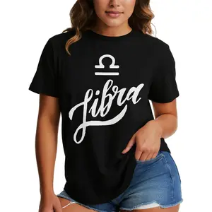 Libra Zodiac Sign Graphic T-Shirt | 100% Cotton Astrology Tee for Women, Men
