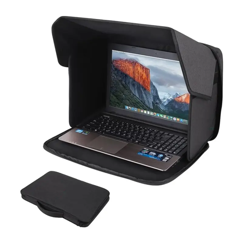New Outdoor Laptop Sunshade Cover, Foldable Portable Privacy Protector, Essential Notebook Protection Accessory for Travel & Work, Laptop Accessories