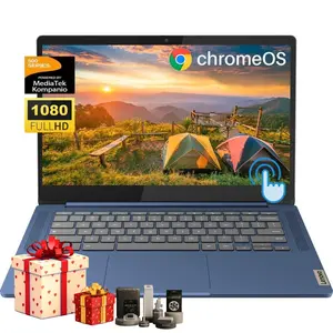 Lenovo 2026 Slim 3 Chromebook Laptop - 14" FHD Touch Screen for Student Business, 8-Core MediaTek 520 Processor, up to 16GB RAM, 64GB EMMC+128GB Micro SD, 13.5 H of Use, Wi-Fi 6, Chrome OS,Bundle Accessory