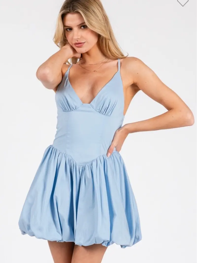 blue and white hawaiian dress Luuvis Shiny Light Blue Mermaid Spaghetti Straps Long Beaded Prom Dress main image 0