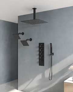 16" High-Pressure Rainfall Complete Shower System with Rough-in Valve | 15 Spray patterns | DualJetSpa | Quiet Operation | Precision Temperature Control