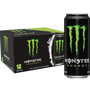 Monster Energy Zero Sugar Energy Drink 16 Ounce Cans Pack of 12 or 24 Sugar-Free Sport Beverage for Energy Boost