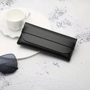 1pc Leather Glasses Case Set Leather Buckle Soft Bag Sunglasses Case Leather Box Sunglasses Packaging Box Gift Box