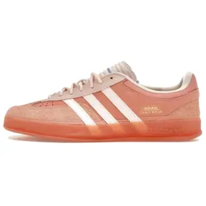 Bad Bunny x adidas Originals GAZELLE INDOOR Low-Top Sneakers for Men and Women in Red-Brown, Featuring Fashionable, Comfortable, and Durable Design Trending Shoes, House White Official Shoes to Get / Maison Mihara