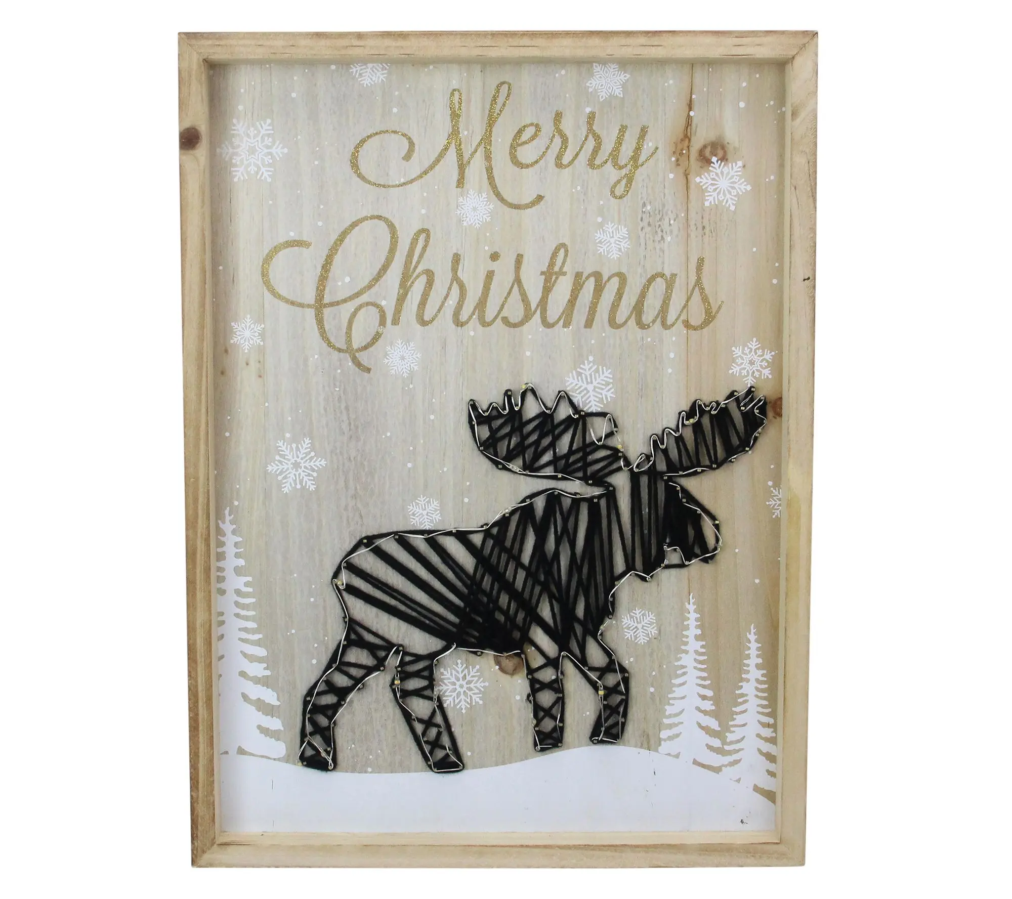Northlight 16" Pre-Lit Moose Christmas Wall Hanging
