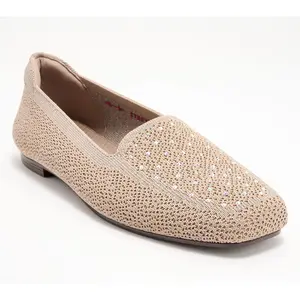 Skechers Cleo Square Toe Recycled Vegan Rhinestone Loafers