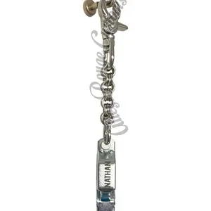 UV Engraved All Stainless Steel Glove Clip