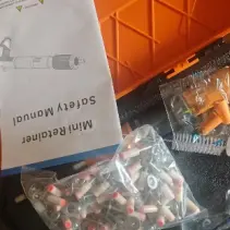 Manual Mini Steel Nail Gun 5 Gears Power Adjustable Wall Nail Guns for Ceiling，Manual Steel Nails Gun Tool, Concrete Nail Gun, Mini Portable Nail Shooting Machine with 100 Nails (Nail Gun Set), dealsforyoudays