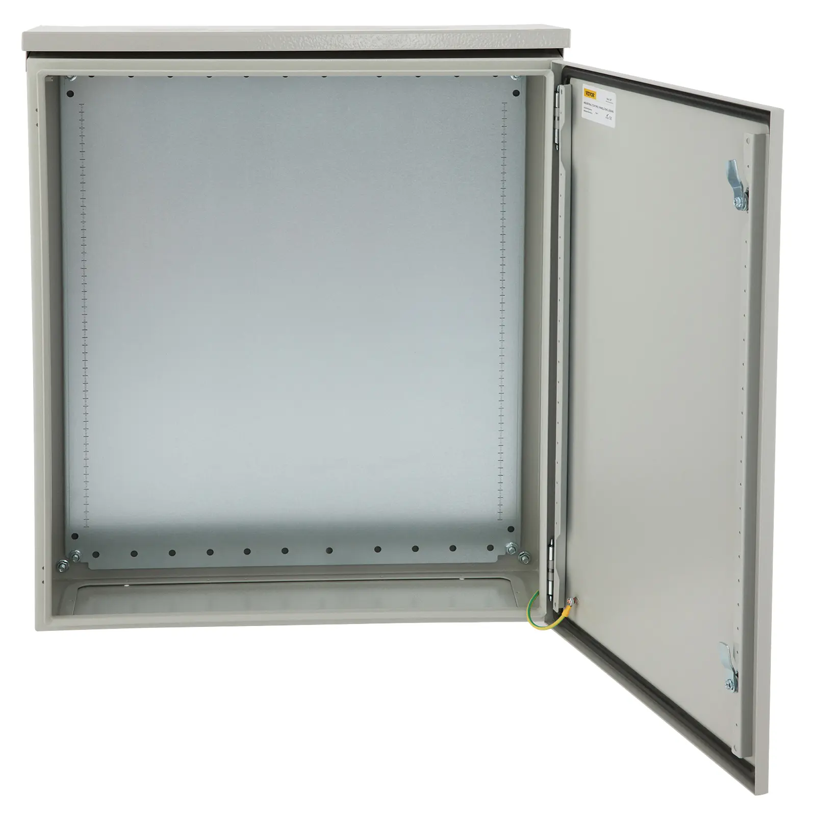 【Summerfinds】VEVOR UL-Tested NEMA 4 IP65 Waterproof Dustproof Cold-Rolled Carbon Steel Hinged Electrical Enclosure Housing, 24x24x8in Junction Box with Rain Hood, Exquisitely Designed Details, Convenient Operation for Home Devices & Harsh Environments, In