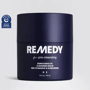REMEDY Derm Dissolve Cleansing Balm for Pre-Cleansing - Melts Makeup and Sunscreen - Ceramides, Safflower Lipids, Centella - Fragrance Free