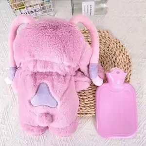 Cute Plush Hot Water Bottle-Reusable Winter Hand Warmer, Soft Cartoon Heating Bag, Thickened Warm Compress, Cozy Gift for Kids & Adults