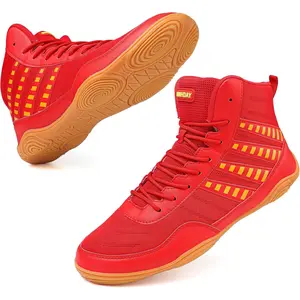 Wrestling Shoes Boxing Shoes for Men Pro Wrestling Boots High Top Fitness Weightlifting Powerlifting Shoes