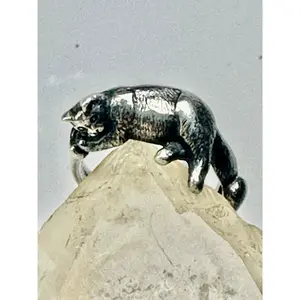 Cat ring James Avery band size 4.75 sterling silver pinky women girls