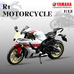 1:12 Motorcycle Model with Sound and Light, Collectible Room Decor and Toy, Perfect Gift for Men and Women, Birthday and Valentine's Day