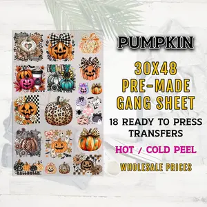Pumpkin Gang Sheet, Pumpkin DTF Transfers, Fall DTF Transfers, Halloween Dtf Prints, Autumn DTF Transfer Ready For Press, Fall Dtf Prints