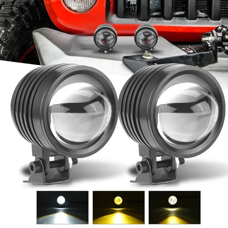 3-Inch 20w LED Work Light, Auxiliary Lights / Light for Motorcycles, Cars & Off-Road Vehicles, 60v Universal Waterproof Spot/fog Light, Adjustable Installation, Motorcycle LED Lights, LED Driving Lights