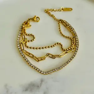 Shannon Luxe Stack Bracelet for Women – 18K Gold Plated 316L Stainless Steel | Stackable Luxury Bracelet | Waterproof Anti-Tarnish Jewelry