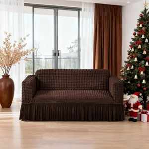 Solid Color Sofa Cover, 1 Set Non-slip Sofa Slipcover, Dustproof Sofa Protector, Sofa Protective Cover for Home Living Room, Stretch Sofa Cover