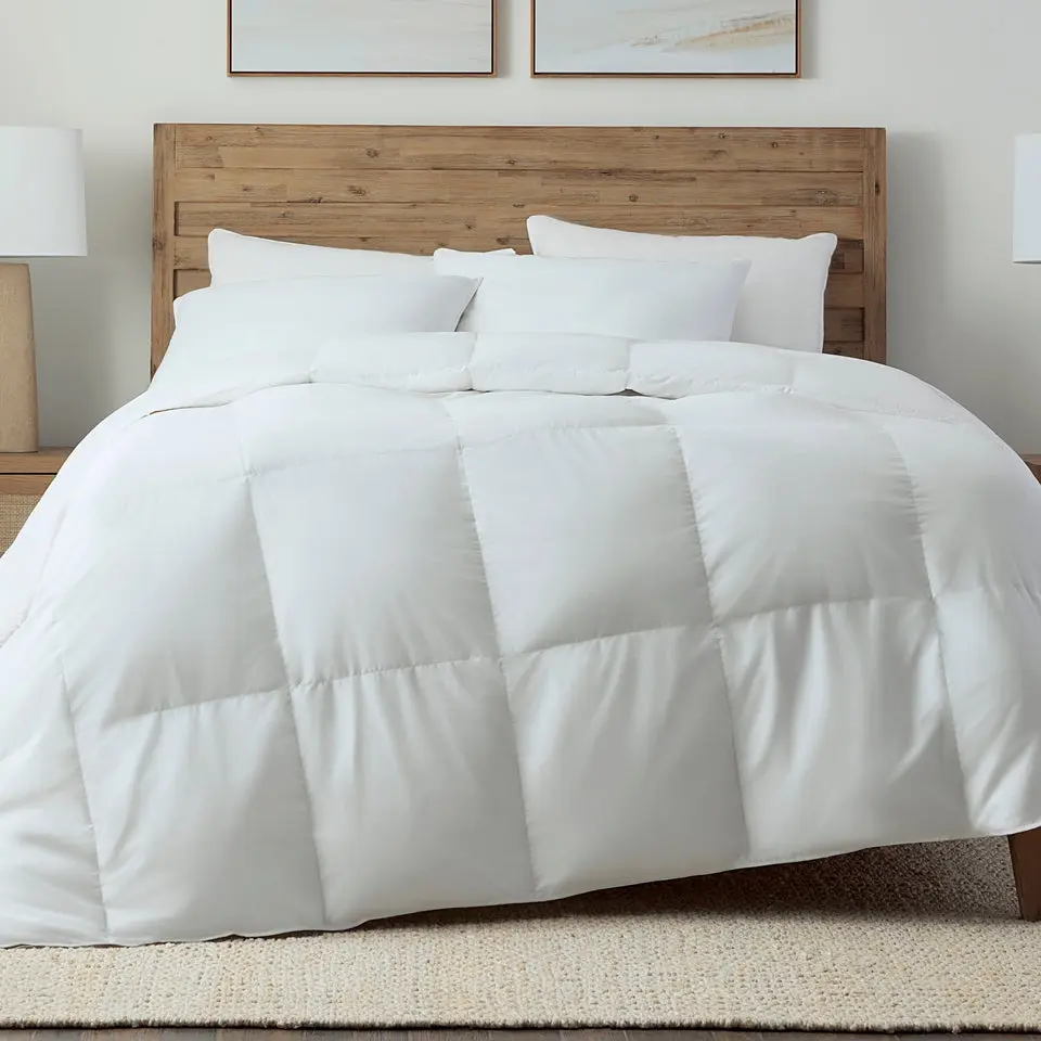 Restful Nights Comfort Breeze Down Alternative Comforter | Cooling Moisture-Wicking HydroDri Fill, 300TC Cotton Cover | Hypoallergenic for Hot Sleepers | Full/Queen & King
