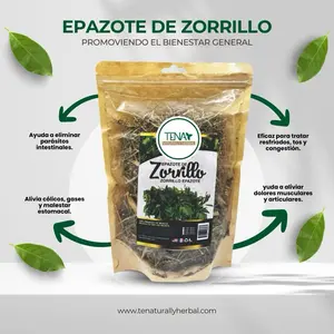 Epazote de Zorrillo Premium 4 oz Herbal Tea Bag – Supports Digestion, Naturally Caffeine-Free & Aromatic Infusion – Herbal Beverage