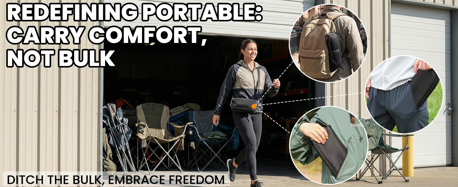 Camping Chairs, folding chair, 1.3 lbs ultra light, Max Load Capacity 265lbs, Portable outdoor folding chair with pocket, For Queuing, Fishing, Hiking Tours, Outdoor Activities Camping Accessories, Camping supplies