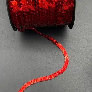10 Yard Long Sequined Trim Ribbon, 6mm Multicolor Sparkle Edging, Festival Decoration Tape, Party Decor, Garden Ornament, Room Accent