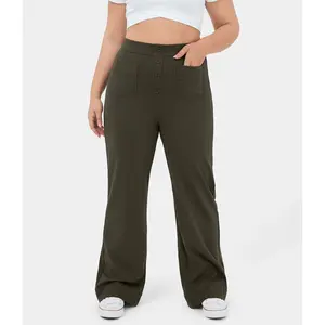 Halara Flex High Waisted Pockets Straight Leg Casual Plus Size Pants